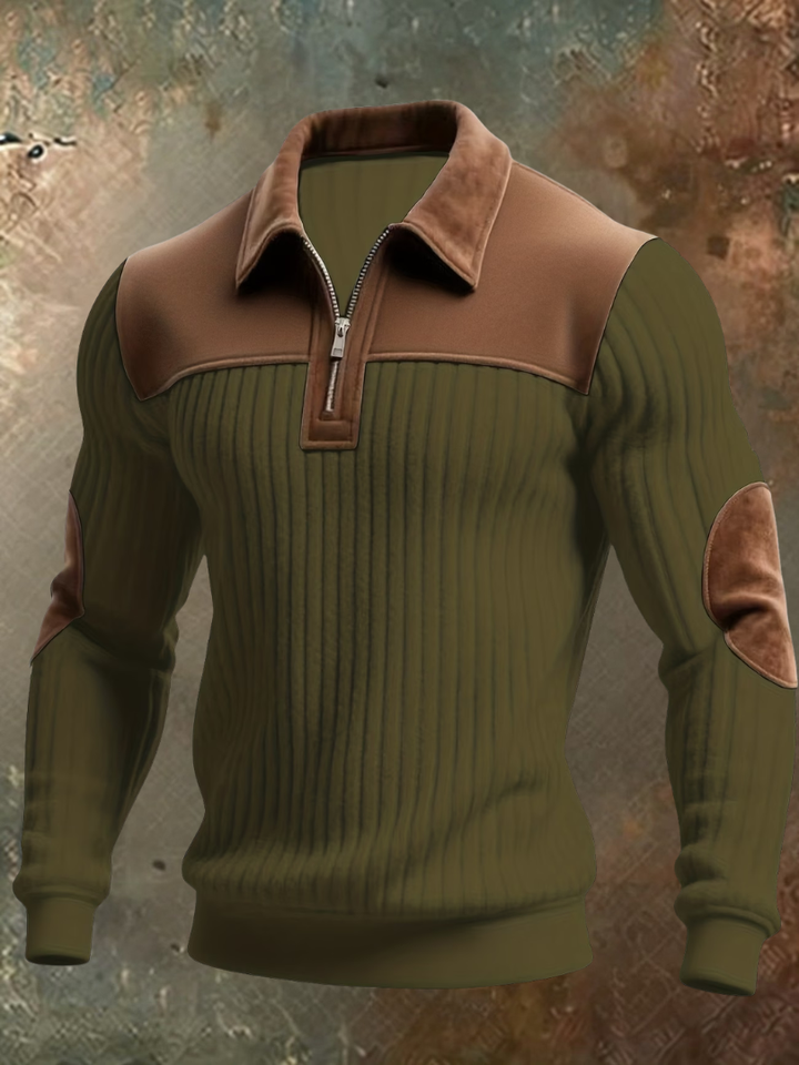 Eldvane - Premium Ribbed Half-Zip Sweater