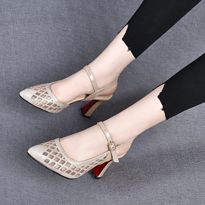 Delyse - Premium Block-Heel Pumps