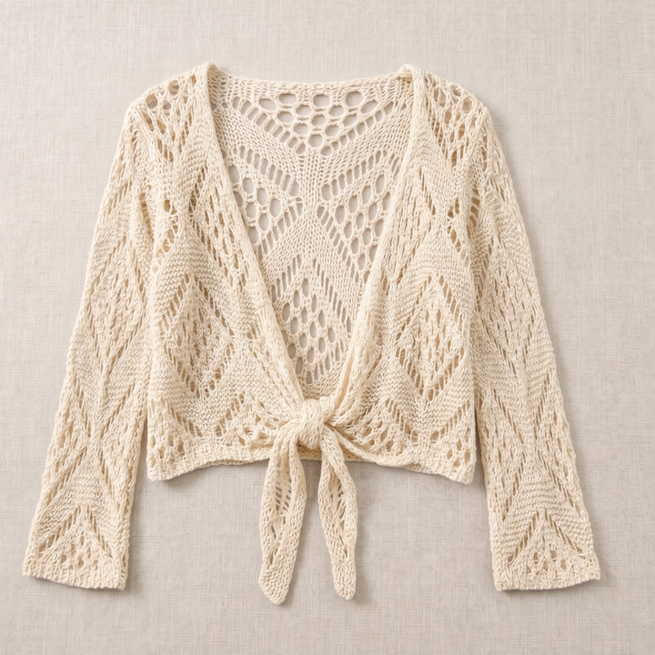 Aravelle - Openwork Cardigan
