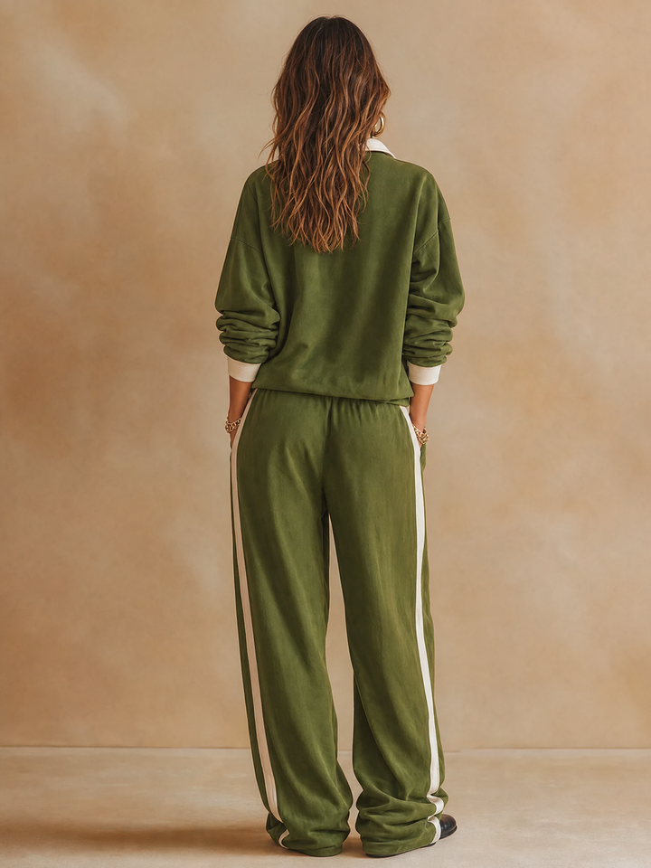 Ruby - Relaxed Polo Wide-Leg Trouser Set