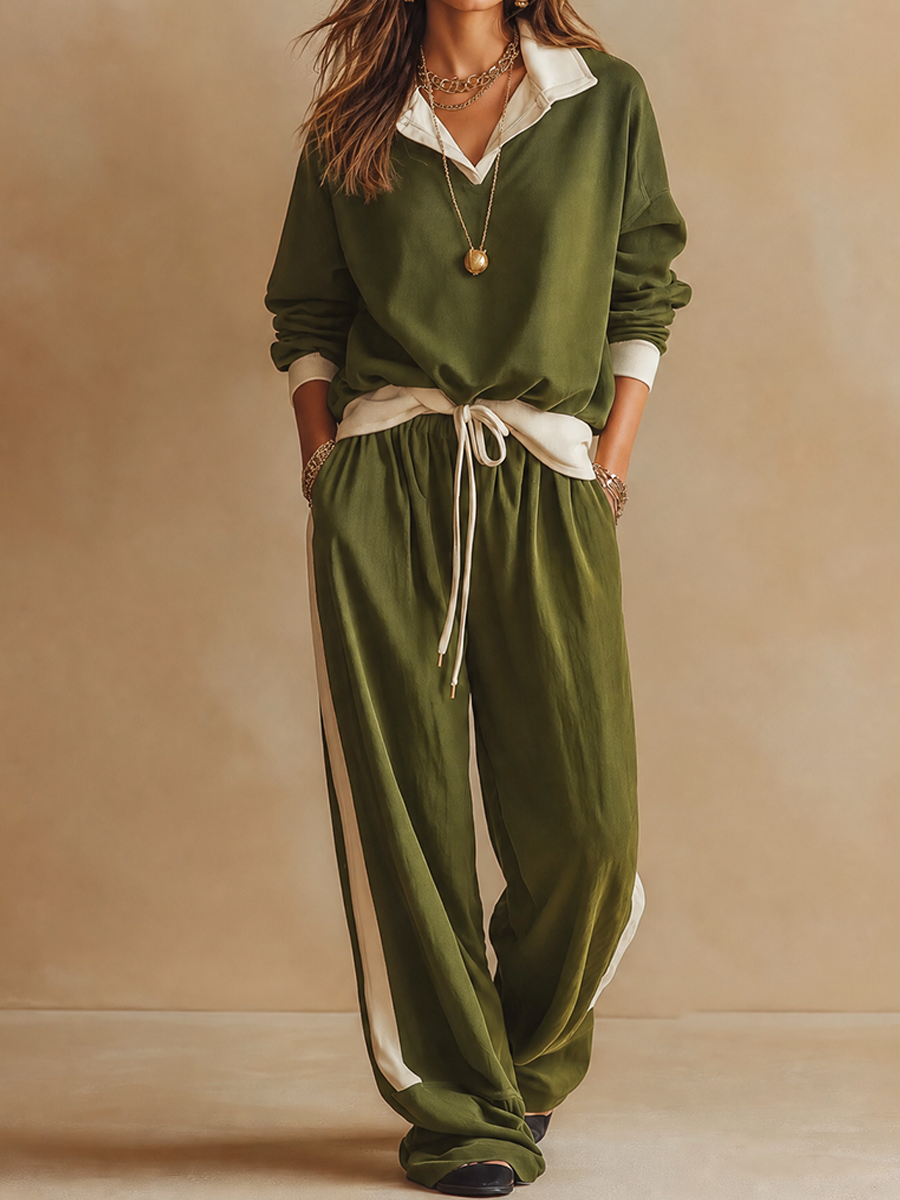 Ruby - Relaxed Polo Wide-Leg Trouser Set
